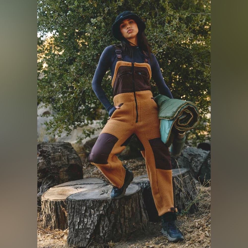 Free People Movement Hit The Slopes Salopette in Camel Combo